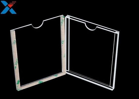 buy 1mm Clear Acrylic Display Sheet Horizontal Double Sided Poster Holder online manufacture