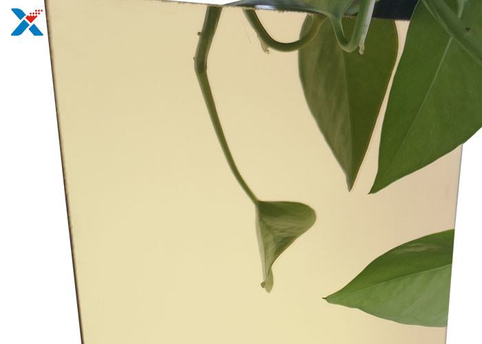 1mm Gold Acrylic Mirror Sheet Hard Coated Surface Perspex Plate