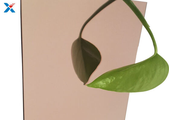 CE SGS ISO9001 Acrylic Mirror Sheet Rose Gold Customized Cutting