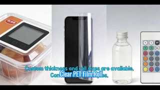 Clear PET Film Roll with Colorful Corona Marker | High Quality BOPET for Printing